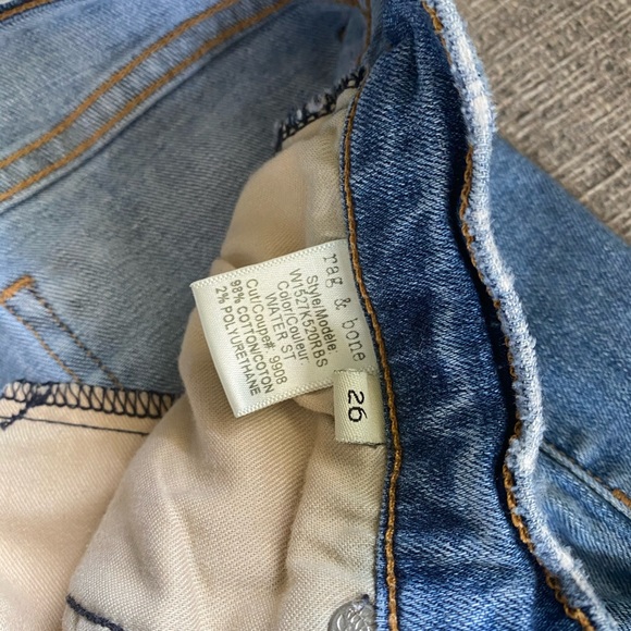 Rag & Bone Capri Zip Jean in Water Street - Picture 5 of 6